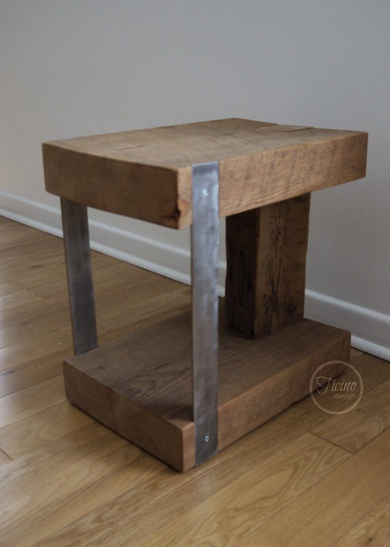 long rustic end tables