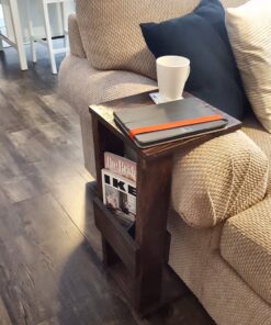 Custom Made Rustic Sofa Side Table - Woodify Canada 3