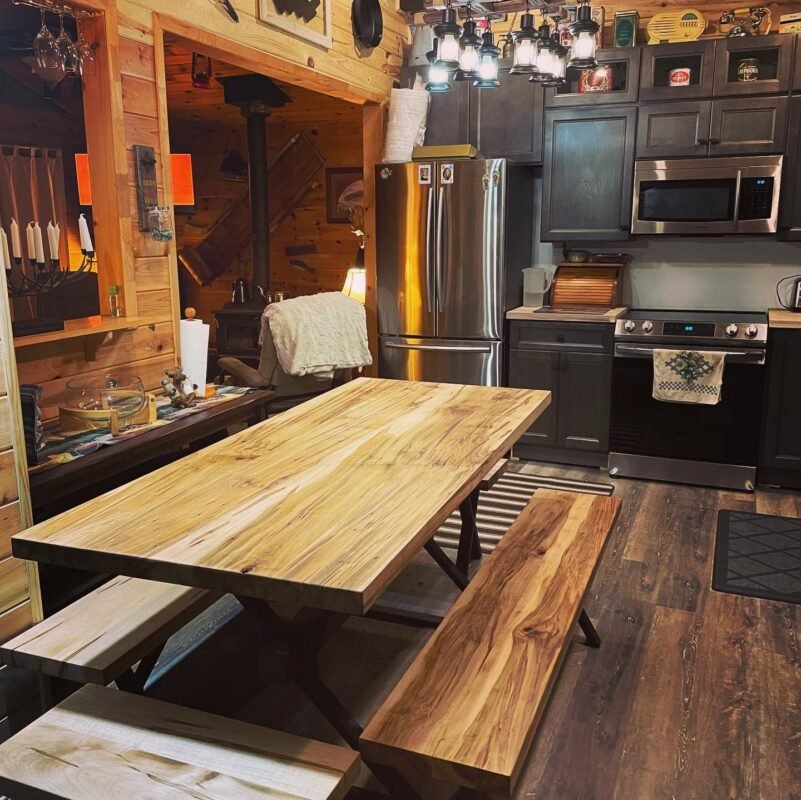 Custom Ambrosia Maple dining table 1- Woodify Canada