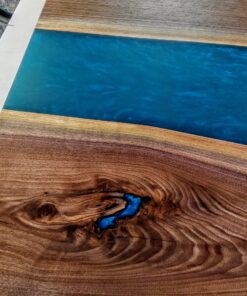 8.5ft x 2.5ft Blue Epoxy River - Walnut - Woodify 3