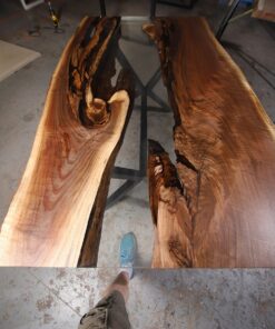 Clear Epoxy River Table - Anglewood - Woodify 13