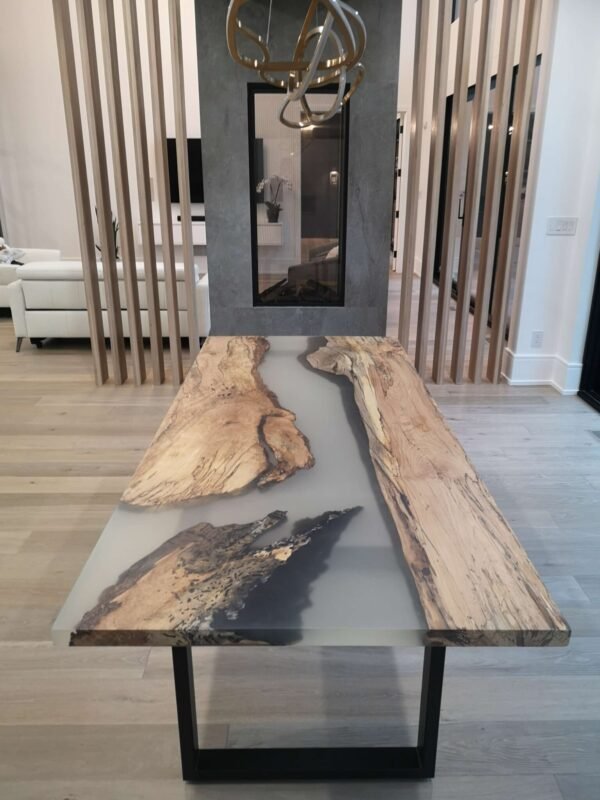 Dining Maple River Matt Epoxy U Shape Black