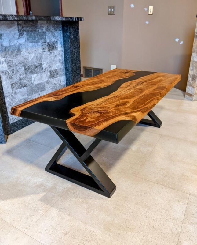 Orchard Cherry Epoxy River Coffee Table
