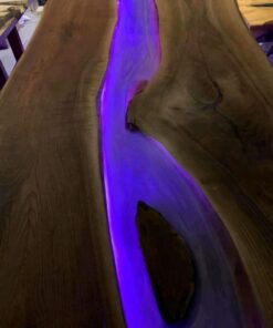 Custom Epoxy River Tables With LED Lighting