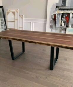 8ft x 3.5ft Live Edge Walnut Dining Table 1