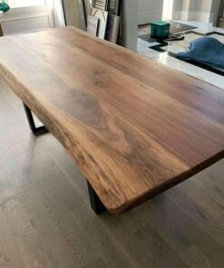 8ft x 3.5ft Live Edge Walnut Dining Table