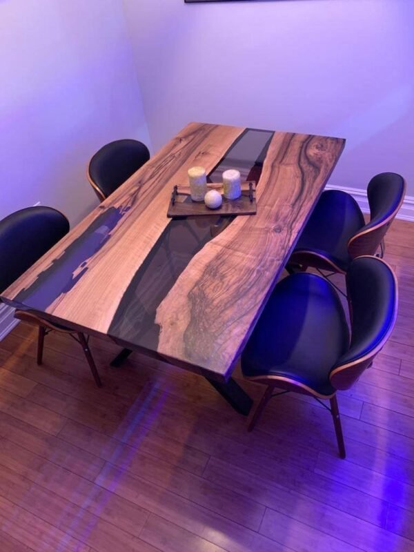 Dark Walnut Smoke Epoxy Table