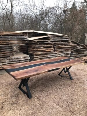 Custom 9ft Epoxy River Table from Woodify 7