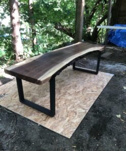 Alternative view of Black Walnut Desk 5ft x 18 Epoxy Highlights