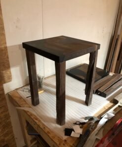 Matching Black Walnut Black Epoxy River Custom Made Side Tables - Woodify