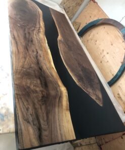 Black Walnut Epoxy River Barn Door 7ft x 3.5ft