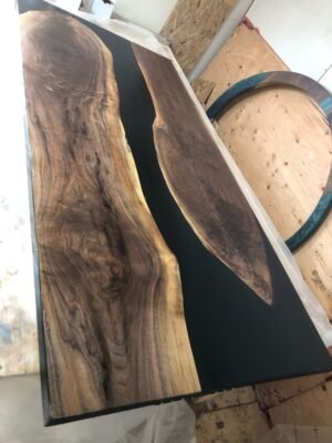 Black Walnut Epoxy River Barn Door 7ft x 3.5ft