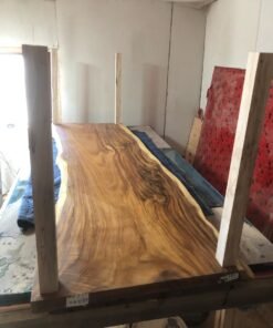 Alternative view of 8ft x 3ft Acacia Dining Table + Custom Wood Legs