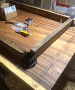 8ft x 3ft Acacia Dining Table Custom Wood Legs - Woodify