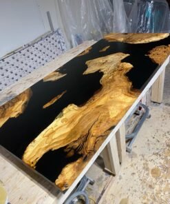 6ft8 x 3ft Maple Burl Epoxy River Table 1