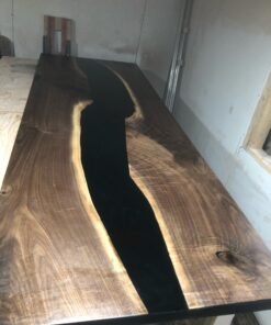 Black Walnut 8.5ft x 3ft Epoxy River Dining Table