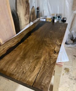 Sugar Maple 65" x 30" Custom Epoxy River Office Desk 4