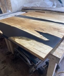 5ft x 5ft Ambrosia Maple Epoxy River Coffee Table - Woodify